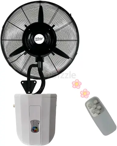 26 inch Outdoor Mist Fan, 10L Wall-mounted water fan Diameter Air Cooler Water Mist Humidifier,WTR-6