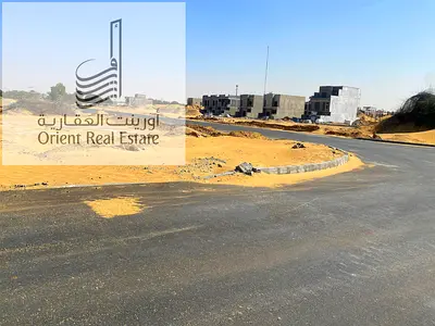 Land with street and alley for sale in Al Zahia, Ajman, residential investment G+2, directly opposite services at a special price.