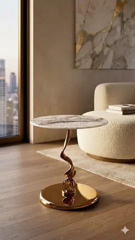Elegant Marble Top Side Table