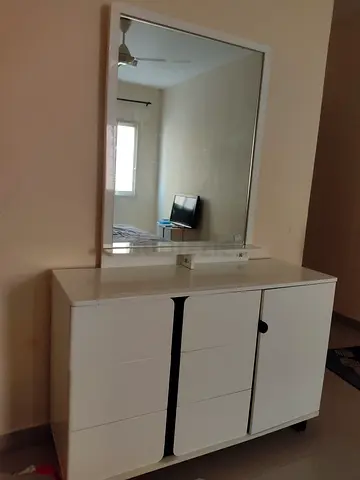 Modern White Bed with polished finish