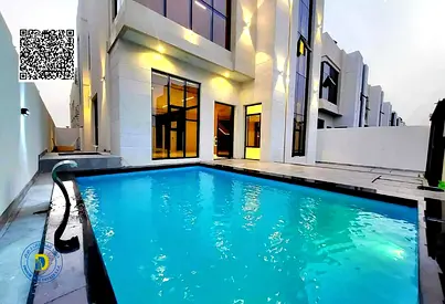 For sale: Modern 5-bedroom villa with pool in Al-Helio 2 area. Registration fees included. Super deluxe finishing.