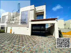 Villa for sale in Ajman, Al Helio 2 area. The villa consists of 5 master bedrooms, a majlis, 2 livin