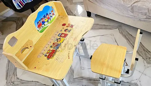 Childs Wooden Study Table and Chair Set