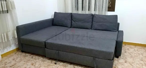 Comfortable Grey L-Shaped Sofa bed