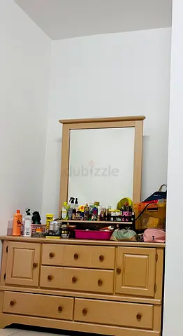 Wooden Dresser with Mirror