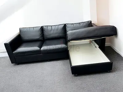 Ikea Official Leather Vimle sofa bed and mattress still in excellent condition