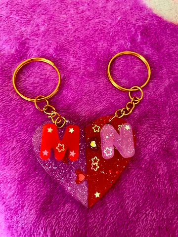 BFF/ Couple Keychain 💔 with Intials