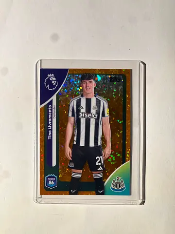 2025-26 (17/25) Topps Premier League Tino Livramento ORANGE SPARKLE #222