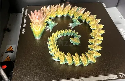 Colorful 3D printed Dragon Figurine