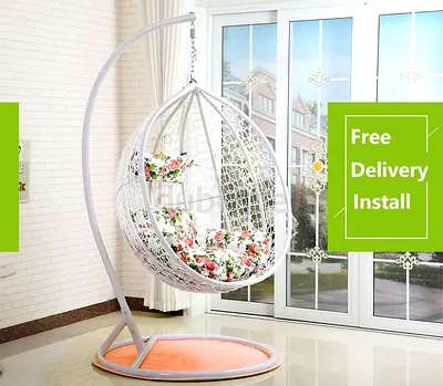 Hanging Egg Chair with Cushions with free home delivery and installation