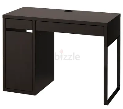 IKEA MICKE dark brown desk with drawer and cabinet