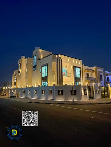 For sale in Al Zahia, a modern corner villa with 4BR and a roof terrace, featuring luxurious finishes. Bank financing .Freehold.