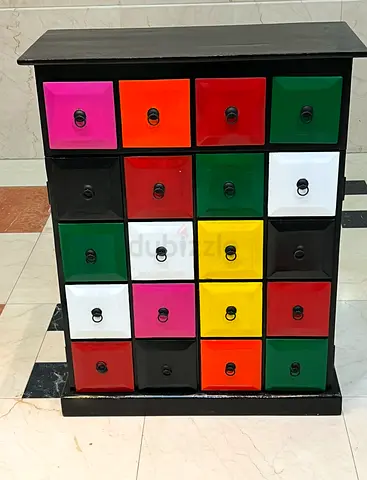 Marina solid wood multi color cabinet