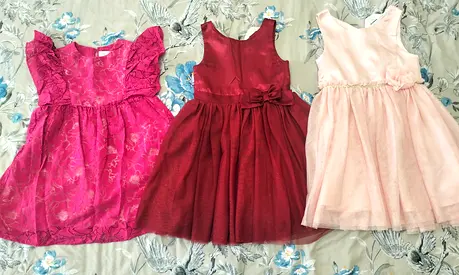 All for 70 AED only Beautiful Branded dresses for 3-6 years old girl will fit Used one time Al barsh