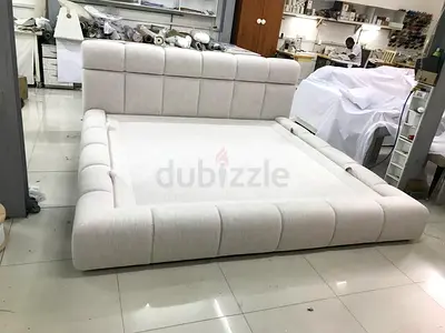 Modern Upholstered King Size Bed Frame