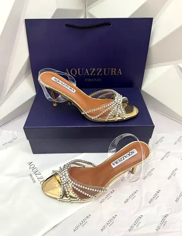 Elegant Aquazzura High Heels with Pearls Available size from 36 to 41