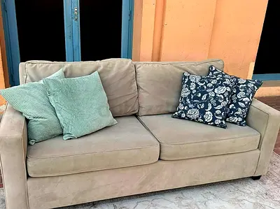 West elm two seater sofa bed with mattress