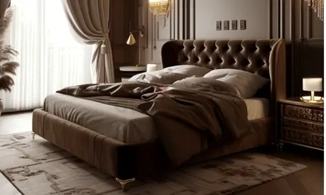 Dark brown 180*200 king size Bed