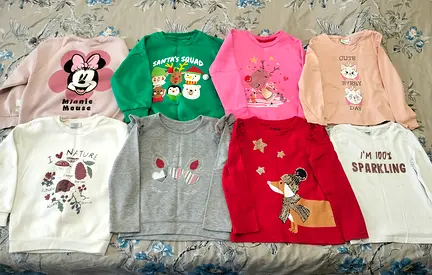 All for 60 AED Last price Almost new Branded beautiful kids clothes Tops for girls 3-6 years old