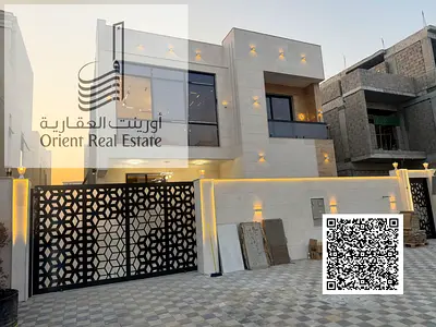 Villa for sale in Ajman, Al Amara The Villa is G+1,  Majlis , halls, 5 master rooms, with cabinet, big kitchen, pantry, swimming pool, and Maid room.