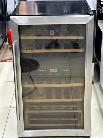 Wine Cooler with Wooden Shelves
