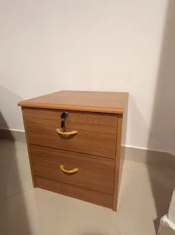 Wooden Bed side table with Two Drawers