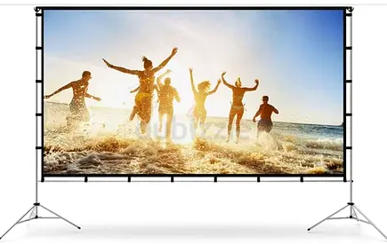 New Vamvo Projector Screen with Stand, 100 inch Portable Foldable Projection Screen 16:9