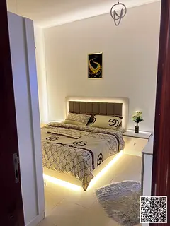 Fully furnished one-bedroom apartment ( 2 bathrooms ) with a hall, with balcony, including all servi