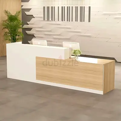 Minimalist Dual-Tone Modern Reception Desk