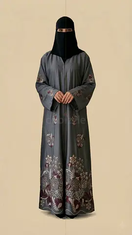 Elegant Embroidered Abaya