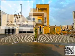 Villa for sale in Ajman, Al Helio 2 area. The villa consists of 5 master bedrooms, a majlis, 2 livin