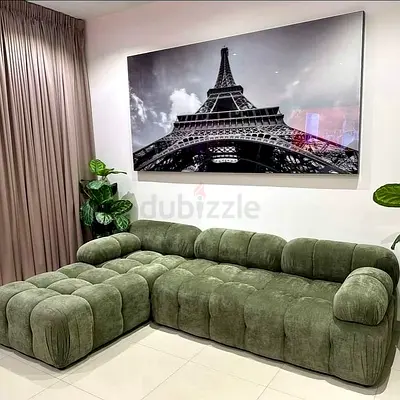 Stylish Green Sectional Sofa