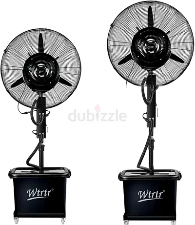Powerful Outdoor Wtrtr Mist Fan 26 inch Diameter Air Cooler Water Mist Humidifier with 40 Liter Wate