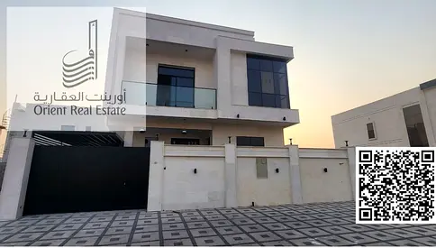 فيلا للبيع بعجمان منطقه الياسمين ,الفيلا طابقين و5غرف ماسترمع الخزانات ومجلس و2صالة ومطبخ كبير ومطبخ تجهيزى وغرفه خادمه وباركينج.
