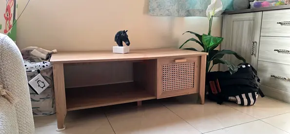 Modern Wooden TV Stand with Storage, 120 × 60 x 45 CM...(LXWXH)
