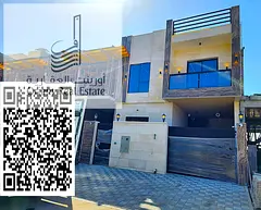 Villa for sale in Ajman, Al Helio 2 area. The villa consists of 3 master bedrooms, a majlis (formal