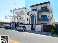 Villa for sale in Ajman, Al Bahia area. The villa consists of 5 master bedrooms, a majlis (formal si