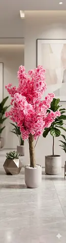 Artificial Pink Flowering Tree