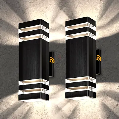 Outdoor Wall Light Dusk to Dawn, Exterior Sconce Light Fixture