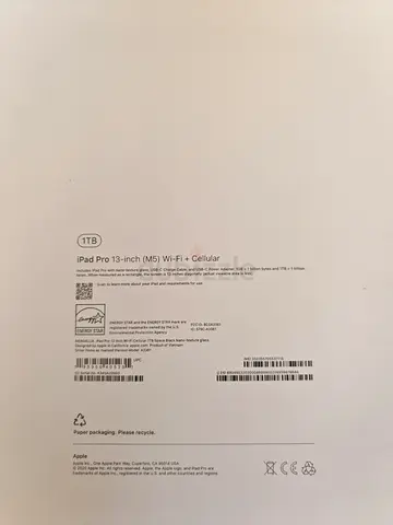 Apple iPad Pro 13-inch (M5) Wi-Fi + Cellular 1TB