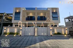 Villa for Sale in Al Helio 2, Ajman | 5 Bedrooms | Two Floors &amp; Roof | Built-up 3300 sq ft | Lan