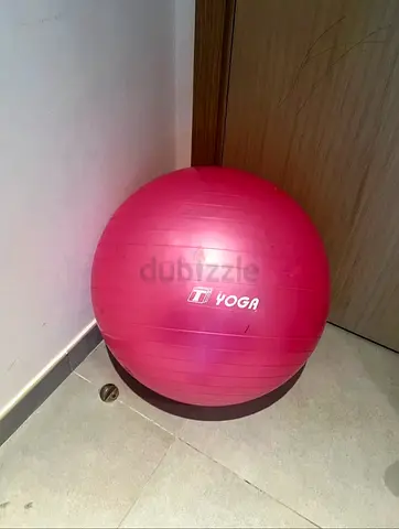Pink Yoga Ball for Stability and Exercise