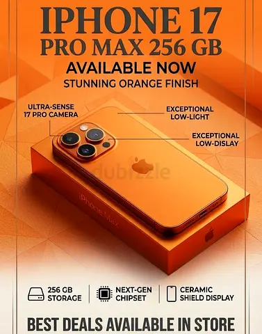 iPhone 17 Pro Max 256 GB - Stunning Orange Finish