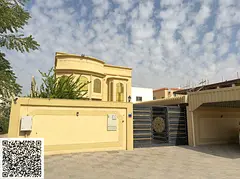 Modern villa for sale, 5000 sq ft, in Al Muwaihat 1 area, Ajman. Excellent location opposite a park