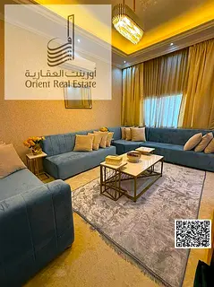 Villa for sale in Ajman, Al Yasmeen area, including water, electricity and air conditioning, consis