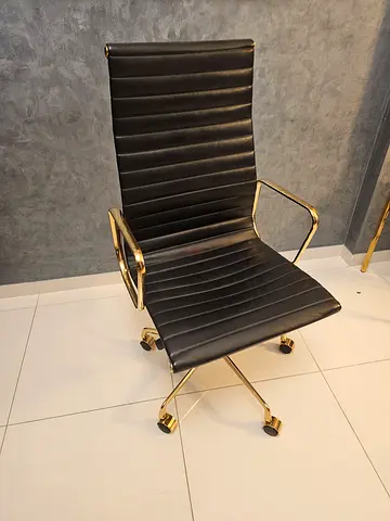 Stylish Black Leather Office Chair