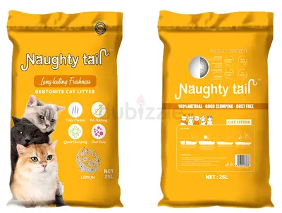 Naughty Tail Cat Litter - 25L, Odor Control and Dust Free