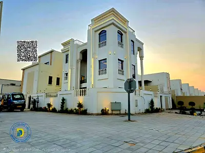 Luxury corner villa with 6BR, pool, and roof, including registration fees, in Al Zahiyah, Ajman. Freehold , bank financing .