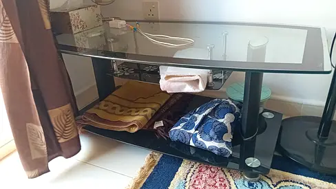 Modern Glass Coffee Table with Storage