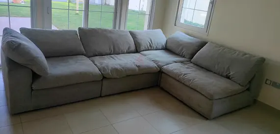 Grey pan home feather 🪶 filled modular sofa